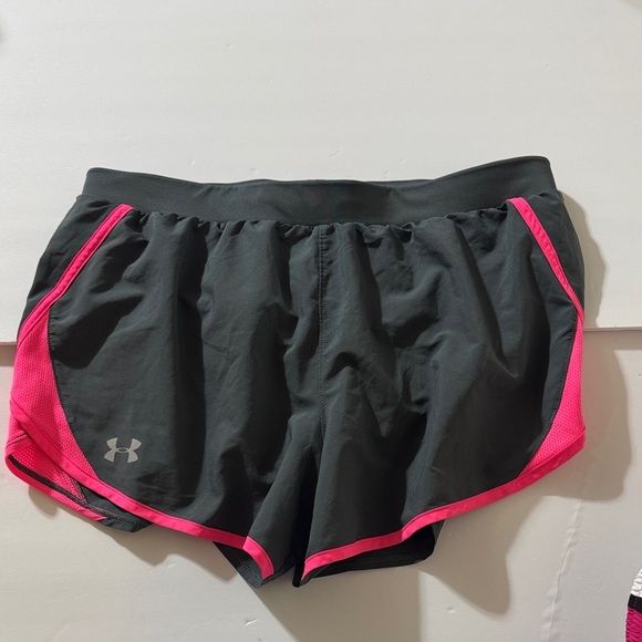 Under Armour Pants - Under Armour Women's Athletic Shorts in Black and Pink
